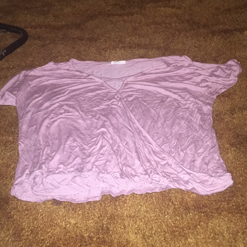 A light purple crop top